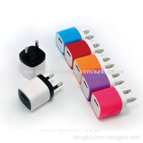 2014 cut cell phone travel charger with UL, FCC & CE certifications